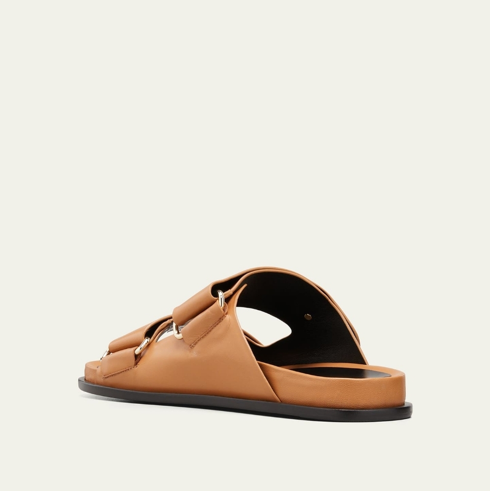 Mercedes Castillo Samira Adjustable Double Band Leather Slides - Picture 4 of 9